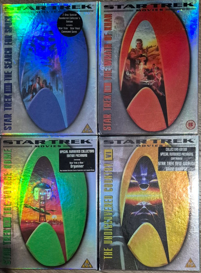 Star Trek 4 Kpl harvinaiset -DVD