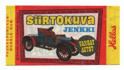 PURKKAKÄÄRE Hellas. SIIRTOKUVA JENKKI. VANHAT AUTOT
