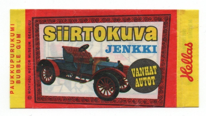 PURKKAKÄÄRE Hellas. SIIRTOKUVA JENKKI. VANHAT AUTOT