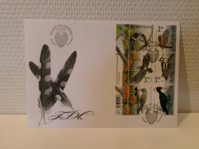 Ensipäiväkuori FDC Tikkalintuja 16.5.2001