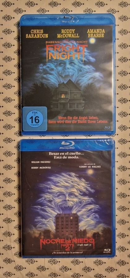 Fright Night (1985) ja Fright Night Part 2 (1988) Bd setti