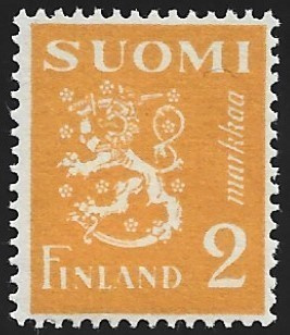 1943 M-30 Leijona 2 mk keltainen ** Lape 263 b LSP Lm2
