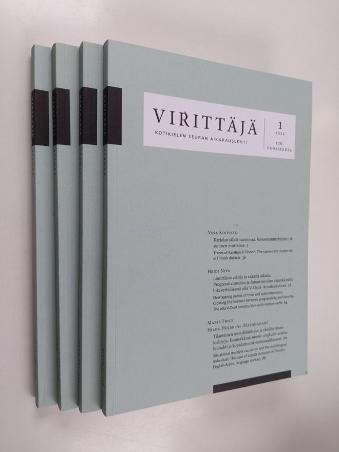 Virittäjä vuosikerta 2022 (nrot 1-4)