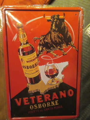 Peltikyltti Brandy Viejo Veterano Osborne. Härkä