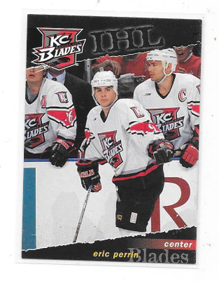 1998-99 Kansas City Blades #9 Eric Perrin , ex JYP Ässät