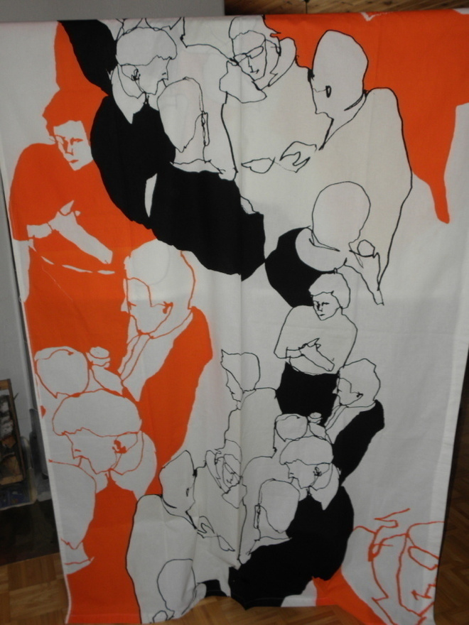 Marimekko YSTÄVÄT verho, Maija Louekari 2004,,, 1 kpl