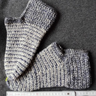 Alina´s Handmade virkatut tossut harmaa sävyinen - pikkukuva 3
