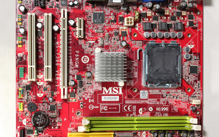 MSI P6NGM-FIH MSI:n tehdaskunnostama mikroATX LGA775-emolevy