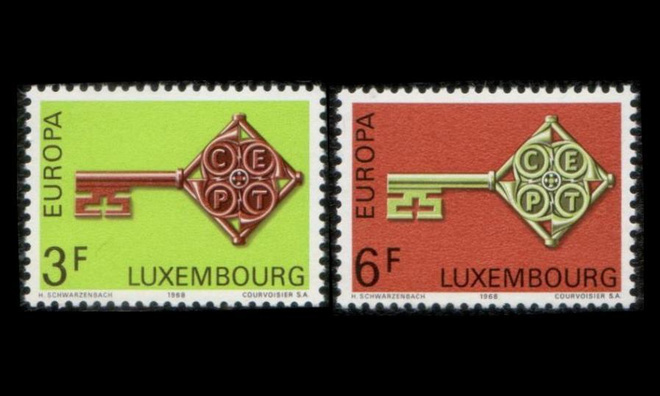 Luxemburg 771-2 ** Europa (1968)