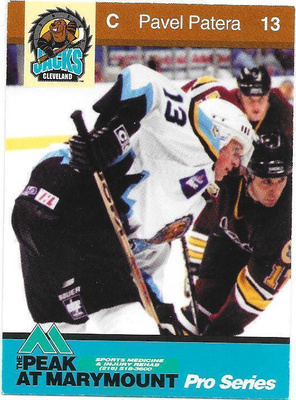 2000-01 Cleveland Lumberjacks #13 Pavel Patera TSEKKI farmi