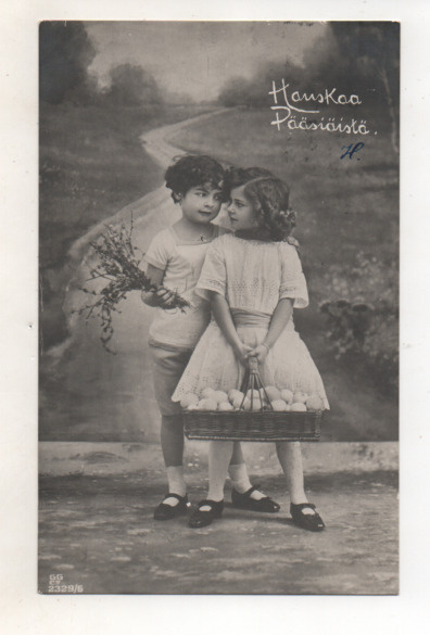 Kaunis vanha pääsiäiskortti 1921