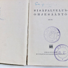 Sisäpalvelus Ohjesääntö 1937 Paljon Leimoja Ilmatorjunta - pikkukuva 4