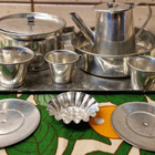 Nuken vintage  ruokailusetti metallia - pikkukuva 3