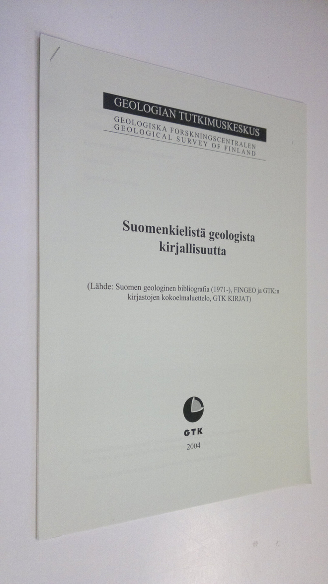 Suomenkielistä geologista kirjallisuutta (monistesarja)