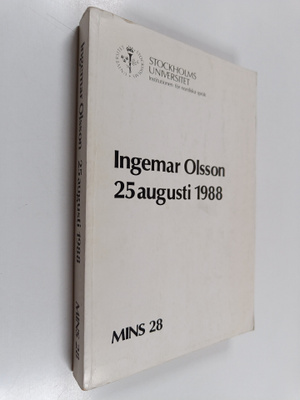 Ingemar Olsson 25 augusti 1988