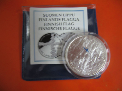 Suomi 10e hopea juhlaraha Suomen lippu - 2008