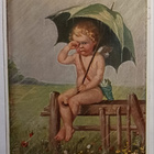 W. Fialkowska: Pieni Amor itkee sateenvarjon alla, p. 1922 - pikkukuva 1