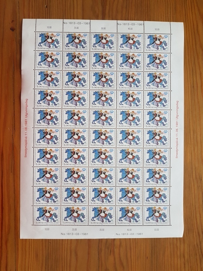 Nuorisoseuraliike 100 v. Postimerkkiarkki 1981
