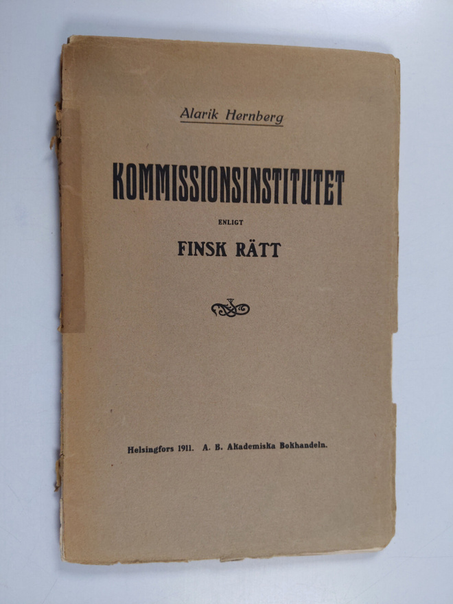 A. Hernberg : Kommissionsinstitutet enligt finsk rätt
