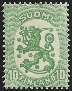 1920 M-17 Saarinen 10 p vaaleankellanvihreä ** LaPe 90 a A