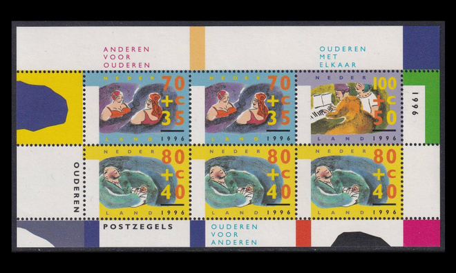 Alankomaat 1571BL48 ** Hyväntekeväisyys vanhustyö (1996)