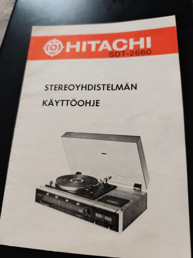 Hitachi sdt-2660 stereoyhdistelmän käyttöohje