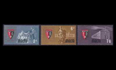 Malta 289-91 ** Euroopan lääkärikongressi (1964)