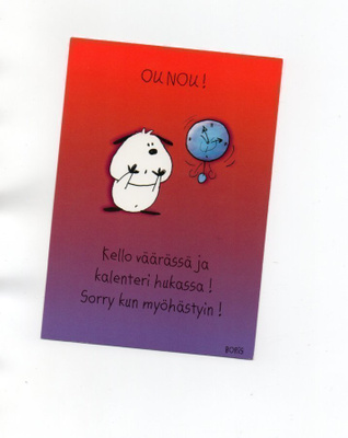°°OU NOU!...KELLO VÄÄRÄSSÄ...° -KORTTI / Karto