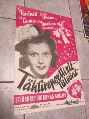 VANHA ORIG ELOKUVAJULISTE 40 -50 LUVULTA