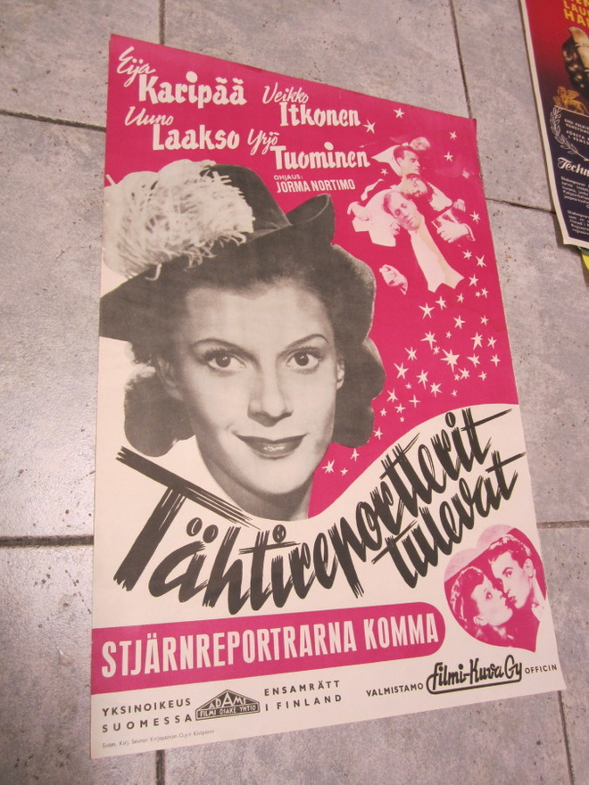 VANHA ORIG ELOKUVAJULISTE 40 -50 LUVULTA