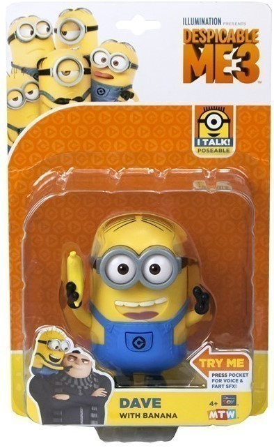 Despicable Me 3: Minion Dave with Banana, Äänillä *UUSI*