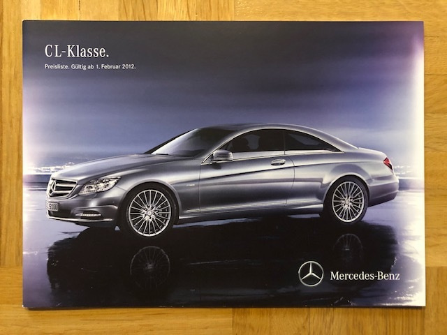 Hinnasto ja lisävarusteet Mercedes CL-sarja C216 2012 esite