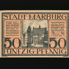 Saksa Notgeld 50 Pfennig, Marburg 5.7.1918 - pikkukuva 1