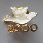 Millennium Year 2000 Dove Lapel Pin - Vintage 21st Century N - pikkukuva 1