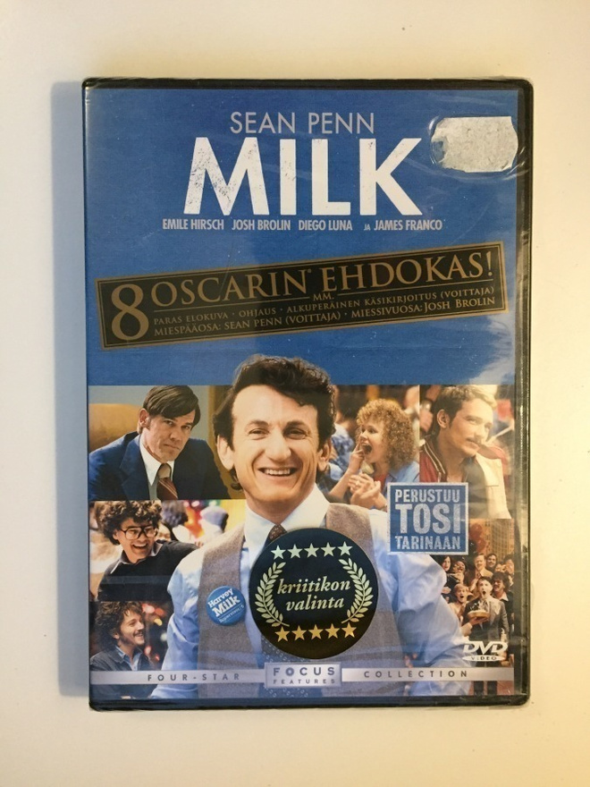 Milk (2008) Sean Penn (8 Oscarin ehdokas) DVD [UUSI!]