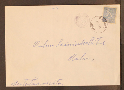 # 23376 # Numeroleima 2434 + Vuolijoki kirje Oulu - 1962