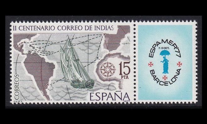 Espanja 2330zf1 ** Postimerkkinäyttely ESPAMER (1977)