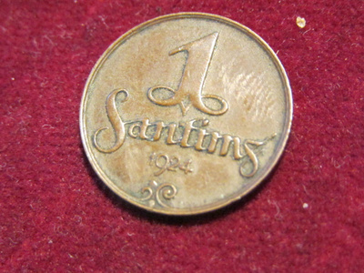 1 santims 1924.Latvia