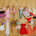 7kpl nukkeja + vaatteita (Barbie yms., 80-luku) - pikkukuva 3