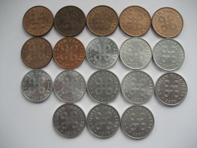 1 PENNI 1963 - 1979 18 KPL SARJA