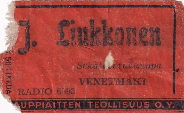 Venetmäki, J. Liukkonen , R 6593   s6/2