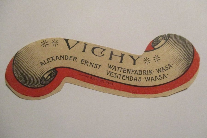 JUOMAETIKETTI -VICHY LEXANDER ERNST WATTENFAB.WASA (K13-P28)