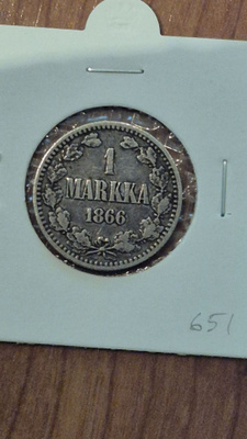 1 markka 1866, Suomi