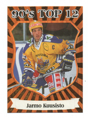Jääkiekko 90'S TOP 12  n:o 8 of 12  Jarmo Kuusisto. Lukko.