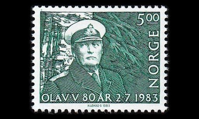 Norja 889 ** Olav V 80v (1983)