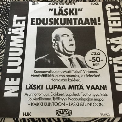 NE LUUMÄET: ”Läski” eduskuntaan * Mitä sä teit * FIN 1989
