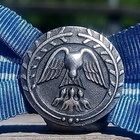 Mannerheim MLL Hopeinen merkki. Numeroitu. Halkaisija - 19 m - pikkukuva 1
