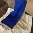 R&R sininen / beige pashmina huivi - pikkukuva 4