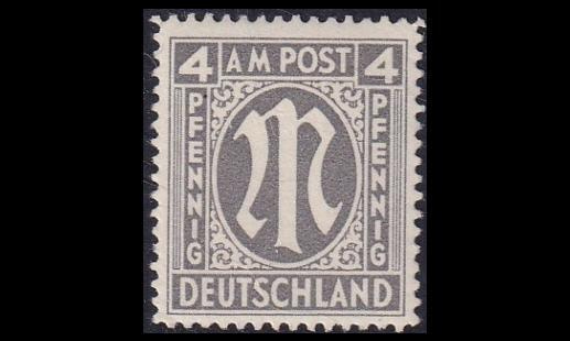 Bizone 11 ** Englantilainen paino 4 Pf (1945)