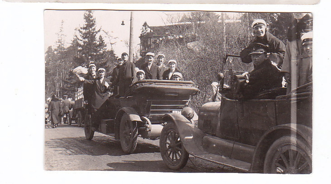 VANHA Valokuva UPEAT Autot Helsinki 1920-l 6 x 10 cm